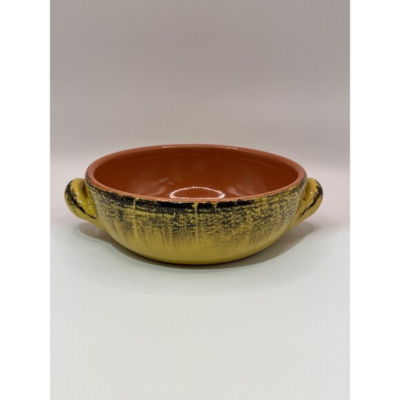 De Silva Made in Italy Yellow Terracotta Casserole Baking Dish 6" - Picture 1 of 6